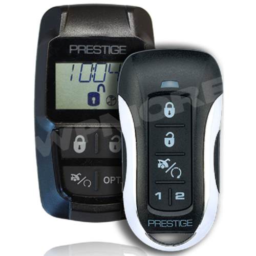 Prestige PE2RELCDZ 2 Way 1 Mile Rechargeable LCD Remote Start Alarm Tr