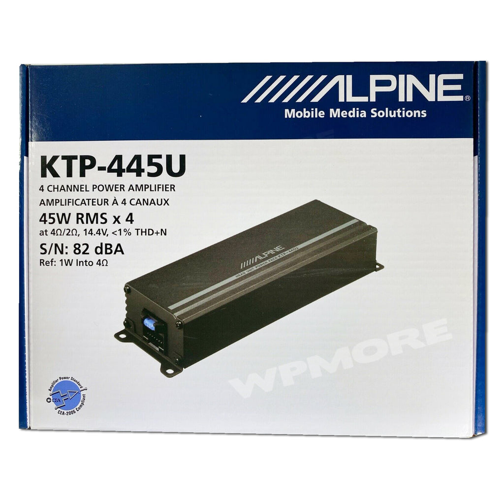 amplitude fotografie Knorretje Alpine KTP-445U 4CH Universal Power Pack Amplifier for 45W RMS x 4 at