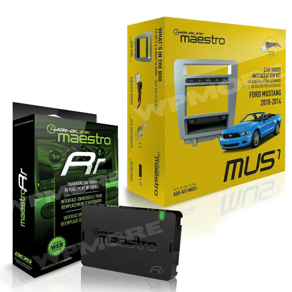 IDatalink Maestro ADS-MRR Bundle With MUS1 Dash Kit For 2010-2014 Ford Mustang - 2 DIN Radio Installation Kit