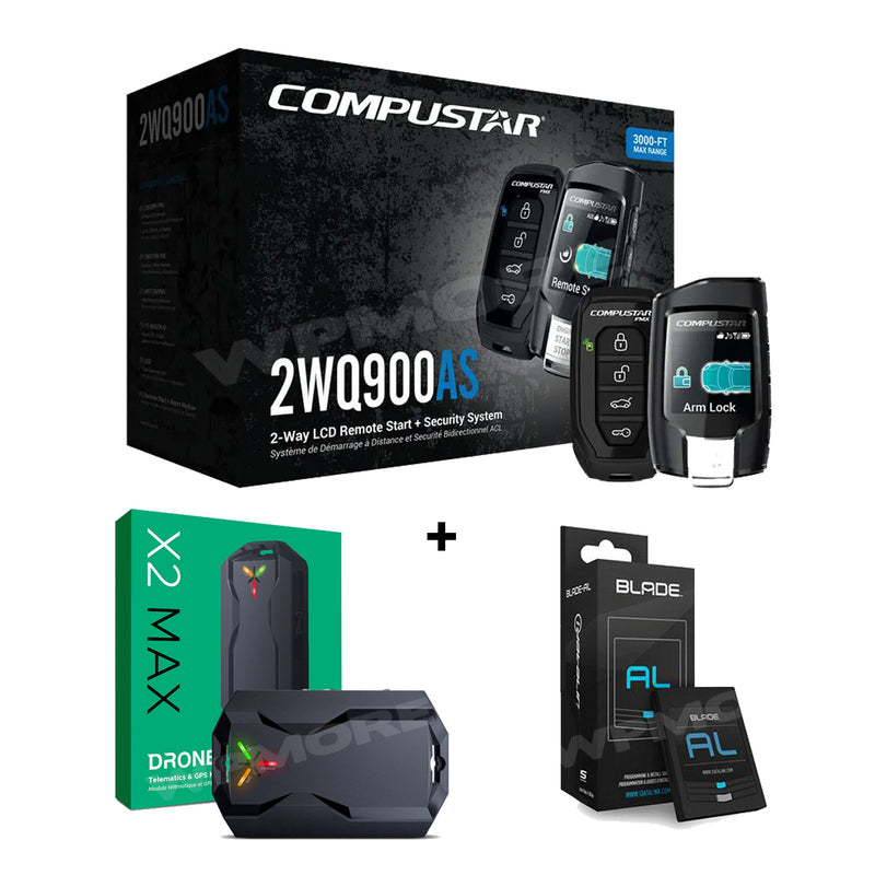 Compustar CS2WQ900-AS 2-Way Remote Start Security + Drone X2MAX-LTE