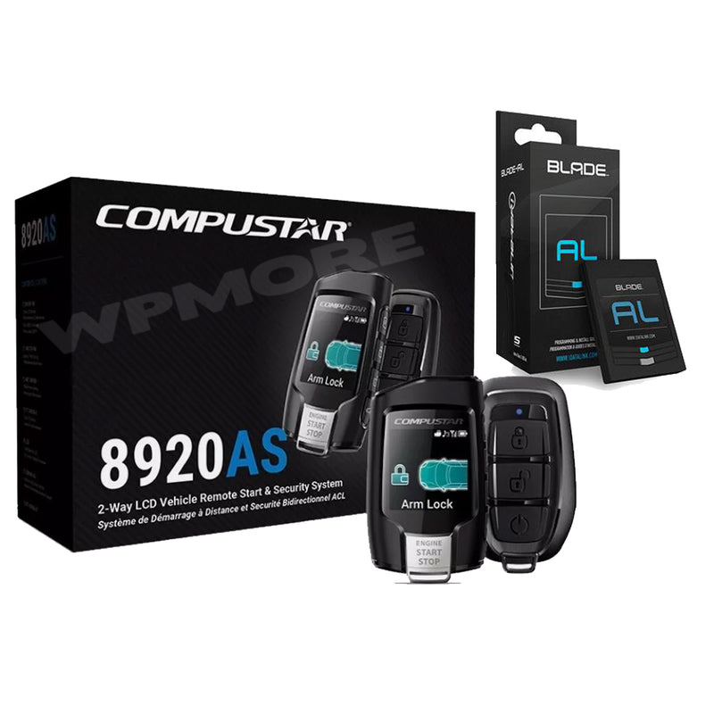 Compustar CS8920-AS 2-Way LCD Q9 remote Alarm and Remote Start + Blade-AL Bundle