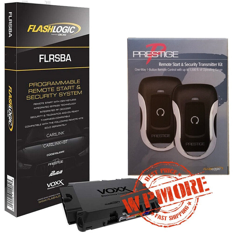 FlashLogic FLRSBA Remote Start Security System Module + Prestige DRF1B Remote