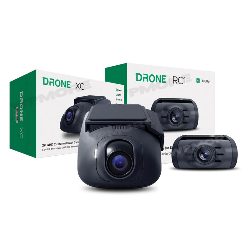 DroneMobile XC-LTE 2K QHD GPS Dash Cam w/LTE +  XC-RC1 Add On Rear Camera