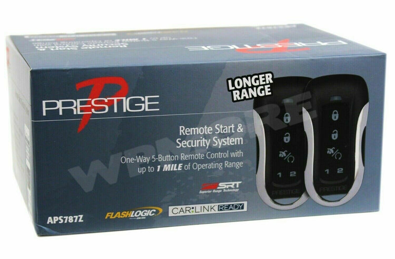 Prestige APS787Z Remote Start & Security System 1-Way 5-Button 1-Mile Range SRT