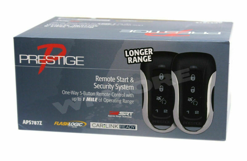 Prestige APS787Z Remote Start & Security 1-Mile + Flashlogic FLCAN Bypass Module