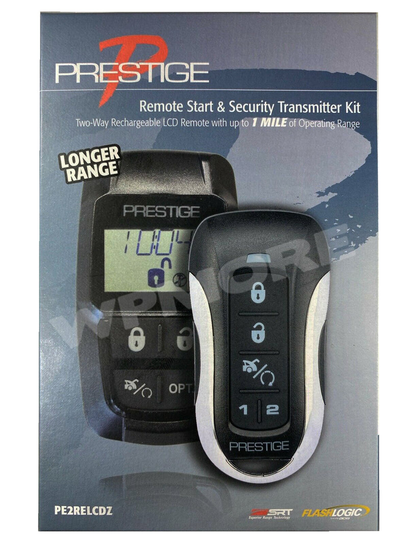 FlashLogic FLRSBA Remote Start Security + Prestige PE2RELCDZ 2-Way 1-Mile Remote