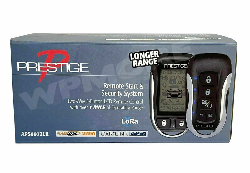 PRESTIGE APS997ZLR 2-Way 1-Mile LCD Remote Start and Security System + FLCART