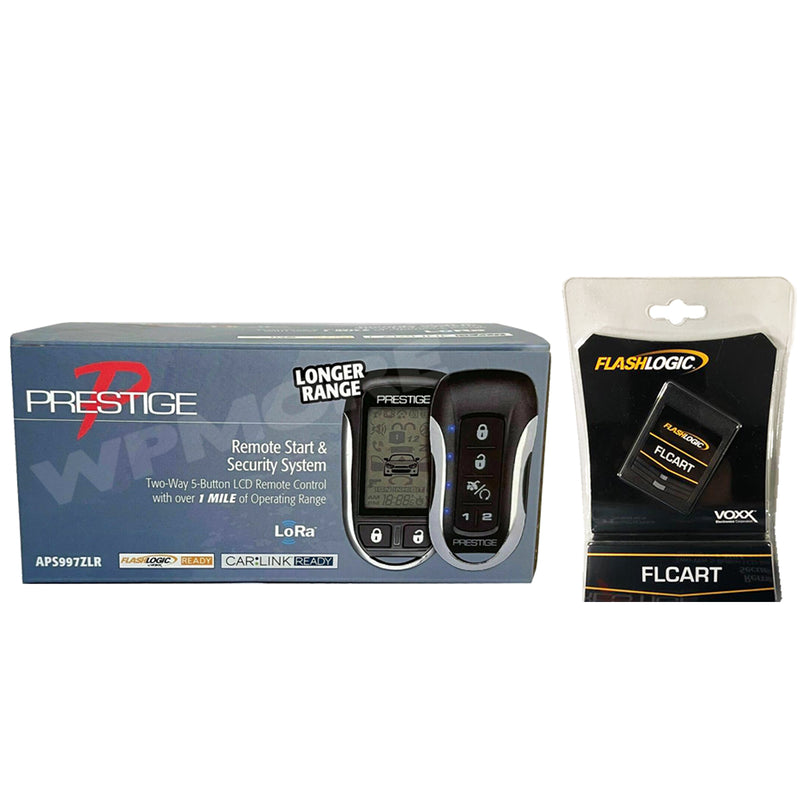 PRESTIGE APS997ZLR 2-Way 1-Mile LCD Remote Start and Security System + FLCART