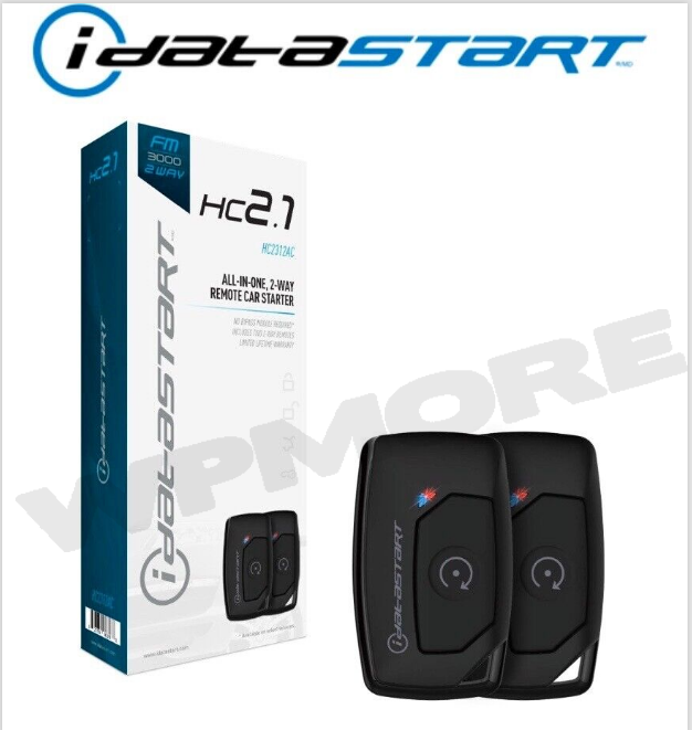 iDatastart HC2312AC 2-Way HC2.1 Remote Car Starter System w/ Two 1-Button Remote