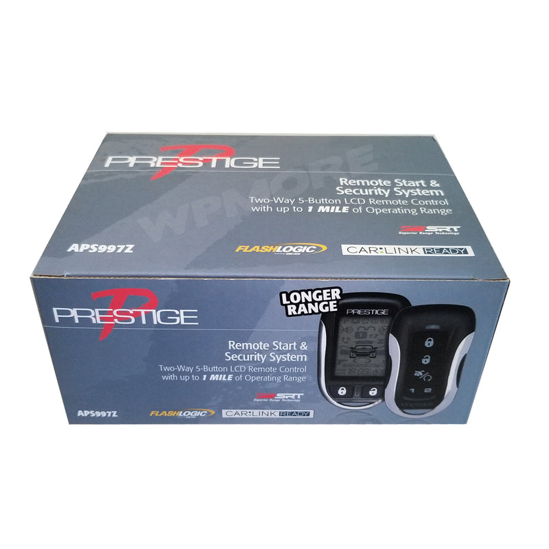 PRESTIGE APS997Z 2-Way 1-Mile LCD Remote Start and Security System Flashlogic