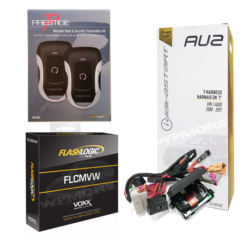 Flashlogic FLCMVW Remote Start Module + ADS-THR-AU2 T-Harness + PE1BZ Remote Kit