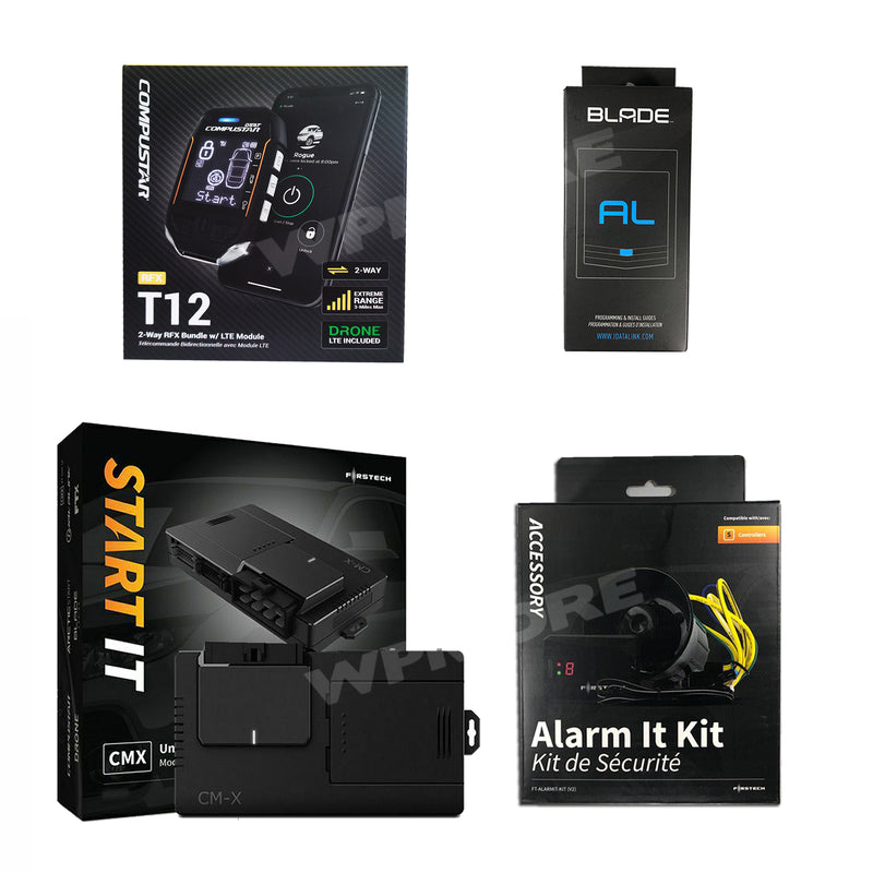 Compustar RFX-2WT12-SS T12 LTE + FT-CMX-HC Start IT + FT-ALARMIT-KIT + Blade-AL