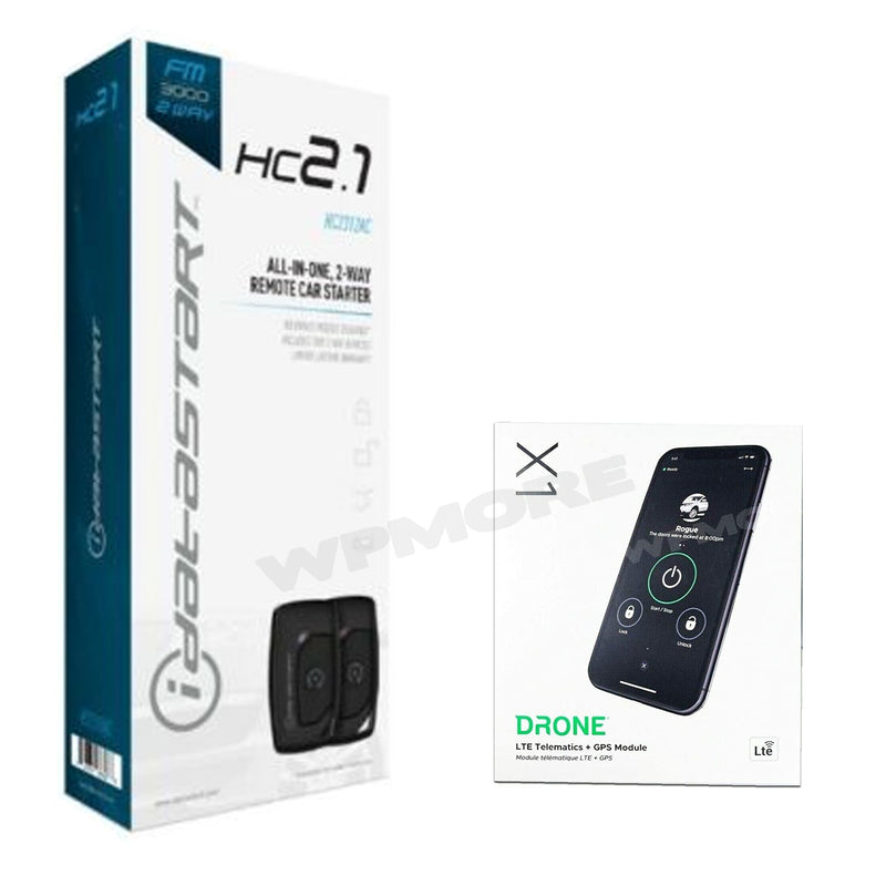 iDatastart HC2312AC 2-Way Remote Car Starter + Drone DR X1-LTE Smartphone Module