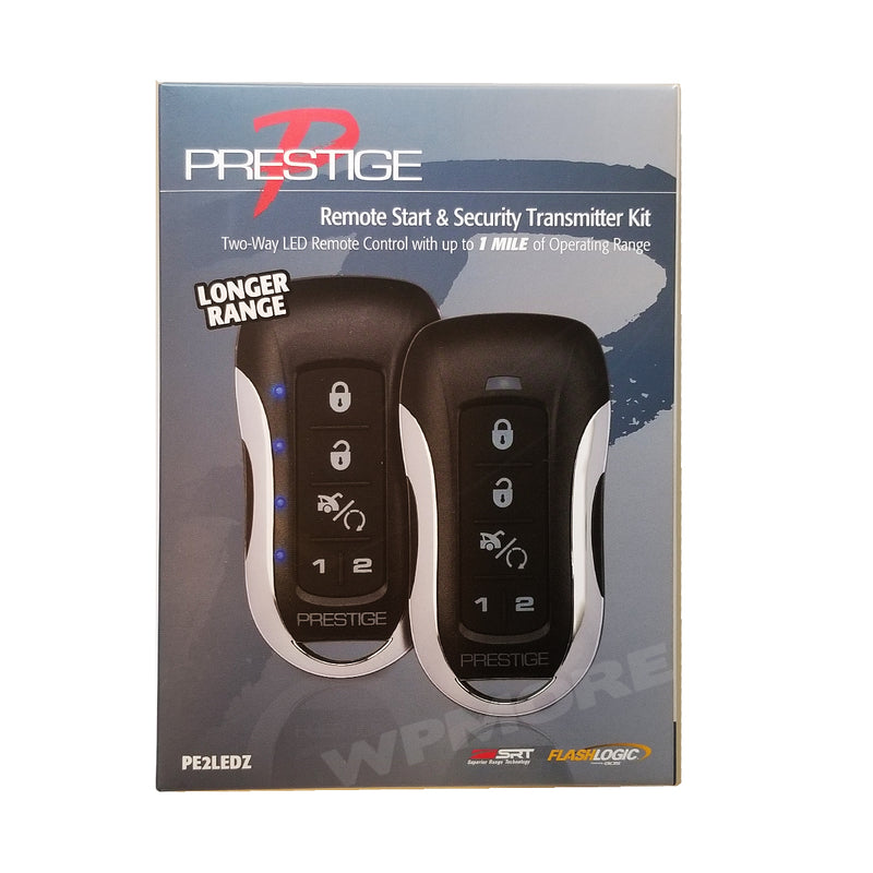 Prestige Flashlogic PE2LEDZ 2-Way 1-Mile LED Remote Start Alarm Transmitter Kit