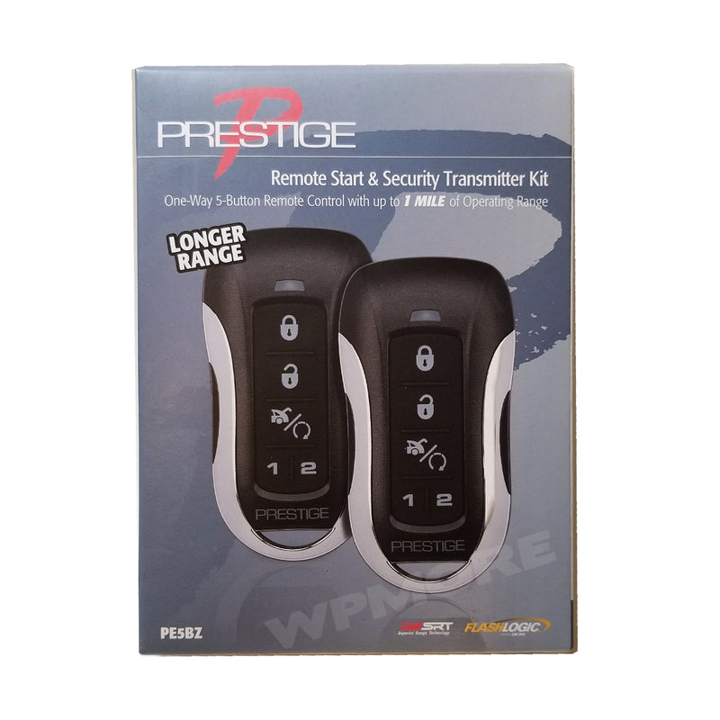 PRESTIGE PE5BZ 1-Way 5-Button 1-Mile Long Range Remote Start Alarm Transmitter