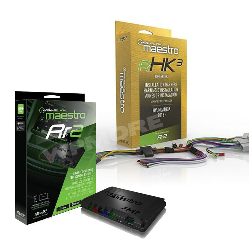 iDatalink MAESTRO ADS-MRR2 + HRN-RR-HK3 T-Harness for select Hyundai/Kia vehicle