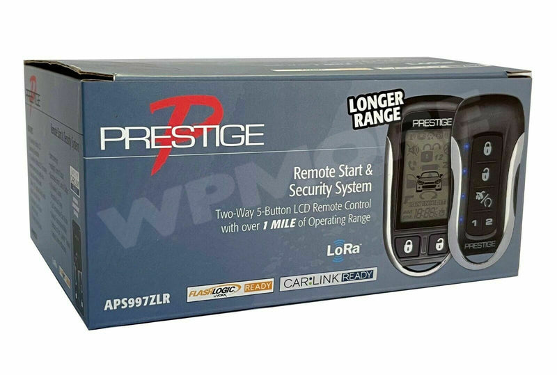 PRESTIGE APS997ZLR 2-Way 1-Mile LCD Remote Start and Security System Flashlogic