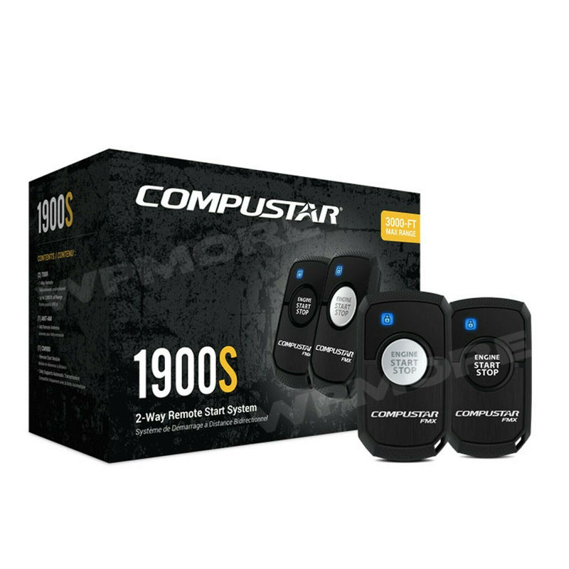 Compustar CS1900 S 2-Way 3000-FT Range LED Remote Start Keyless System 2WR3R-FM