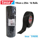 Tesa 51608 PVO Soft PET Fleece Tape 19 mm X 25 m Roll for Flexibility 16Pcs Pack