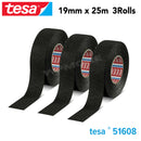 Tesa 51608 PVO Soft PET Fleece Tape 19 mm X 25 m Roll for Flexibility 3 Pcs Pack